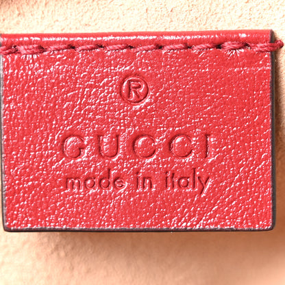 Gucci Glazed Calfskin Matelasse Heart Mini GG Marmont Round Shoulder Bag Romantic Cerise 6 of 10