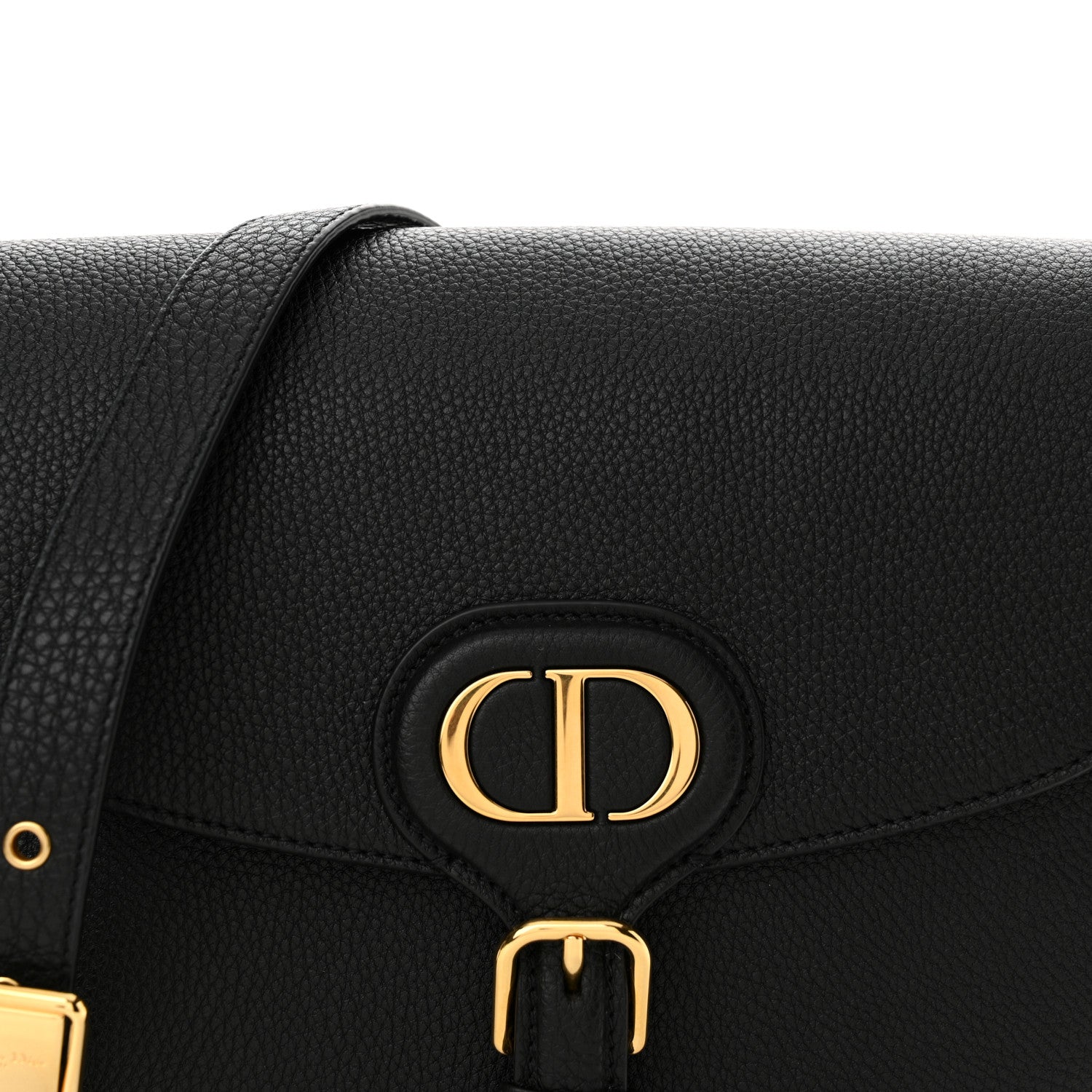 Christian Dior Grained Calfskin Medium Bobby Flap Black 8 of 10