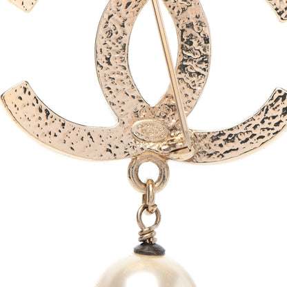 Chanel Pearl CC Drop Brooch Gold 4 of 4
