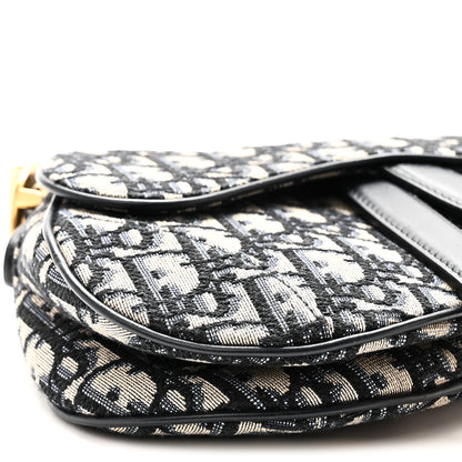 Christian Dior Oblique Mini Saddle Bag Blue 9 of 10