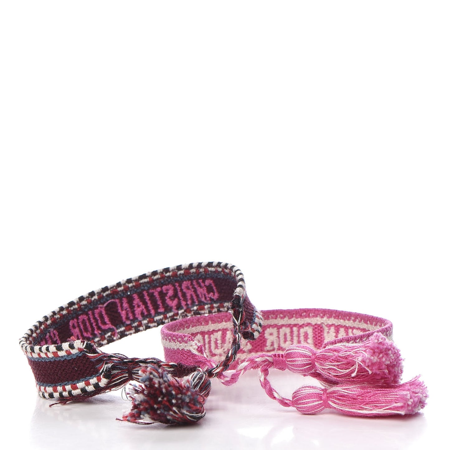 Woven Cotton J'Adior Friendship Bracelet Set Beige Multicolor