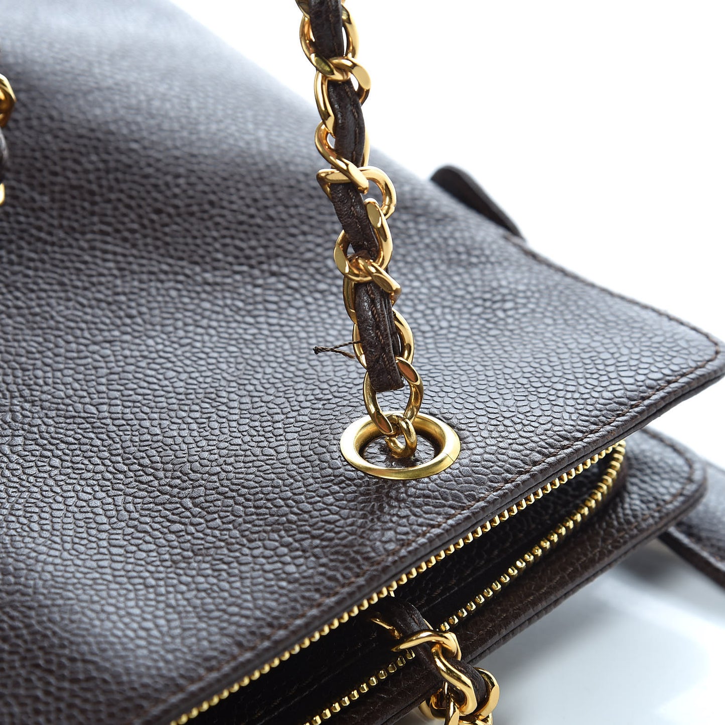 Caviar Shoulder Bag Brown
