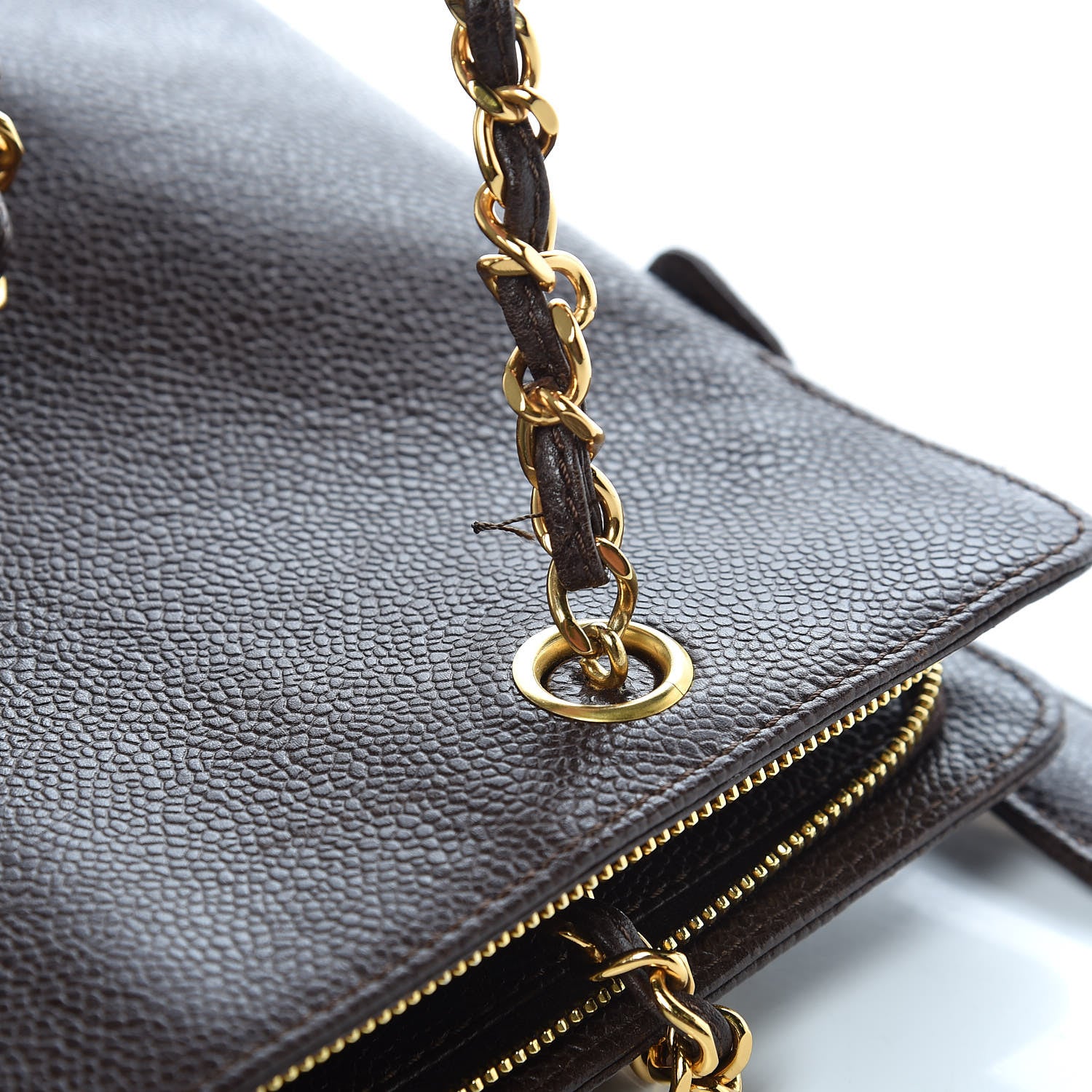Chanel Caviar Shoulder Bag Brown 13 of 13
