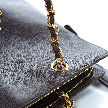 Chanel Caviar Shoulder Bag Brown 13 of 13