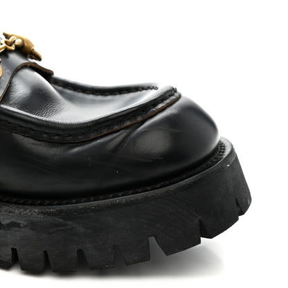 Gucci Cordovan Lux Womens Harald Horsebit 25mm Platform Loafers 39 Black 12 of 13