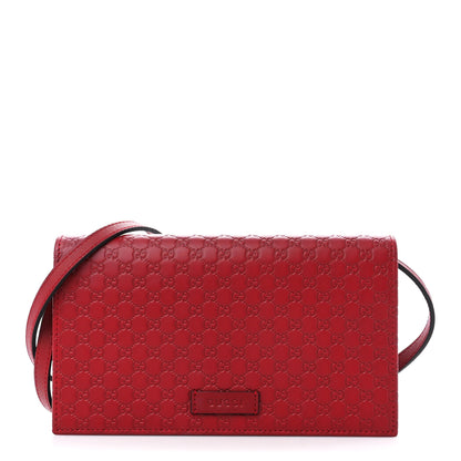 Gucci Microguccissima Crossbody Wallet Red 1 of 10