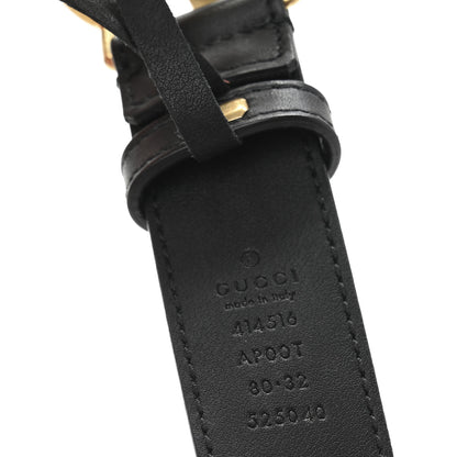 Gucci Calfskin Double G 30mm Belt 80 32 Black 5 of 6