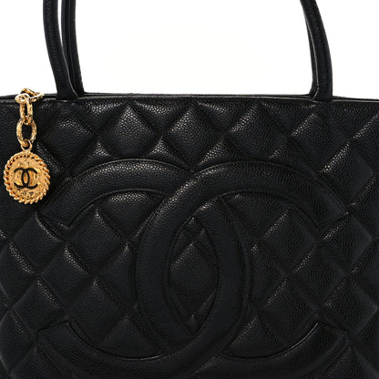 Chanel Caviar Quilted Medallion Tote Black 7 of 9