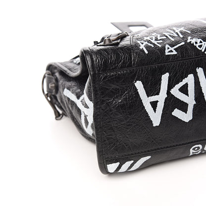 Balenciaga Agneau Arena Graffiti All Over Classic Hardware City Black White 8 of 10