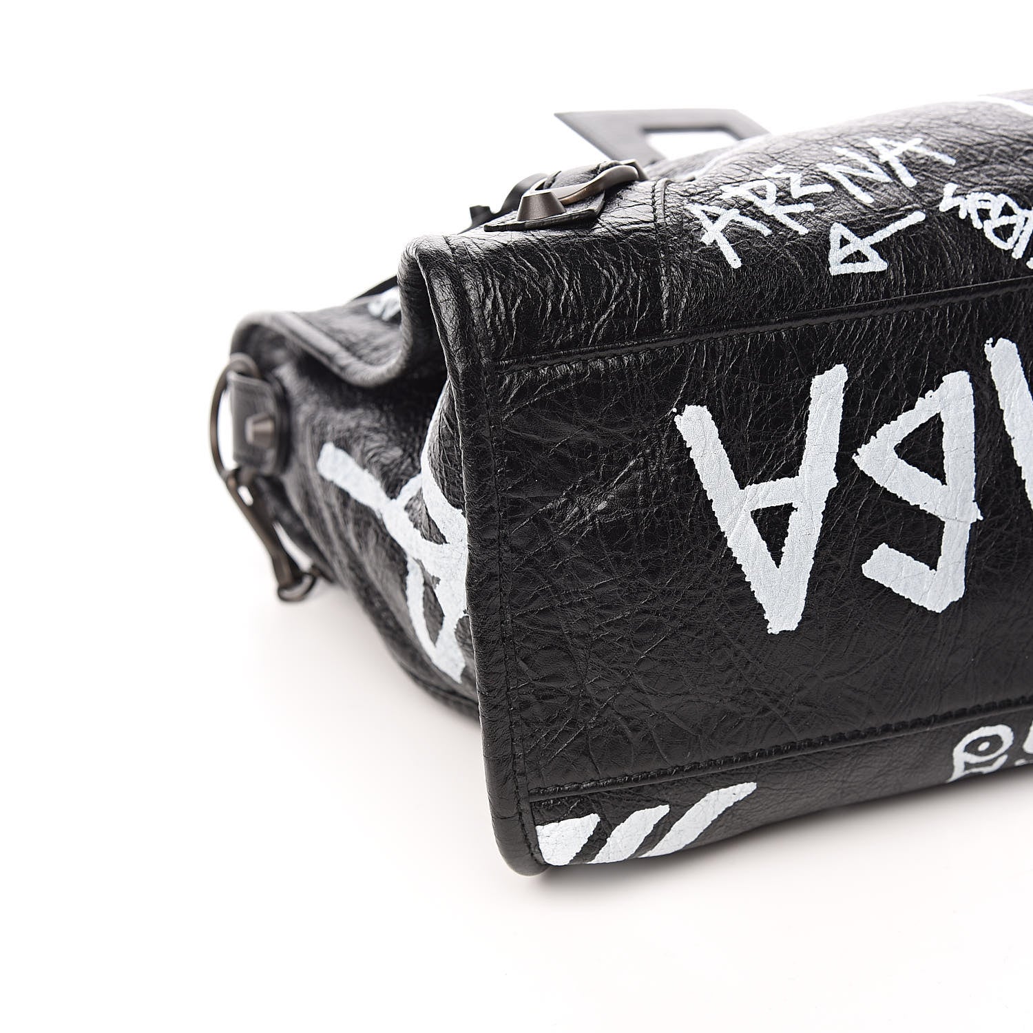 Balenciaga Agneau Arena Graffiti All Over Classic Hardware City Black White 8 of 10