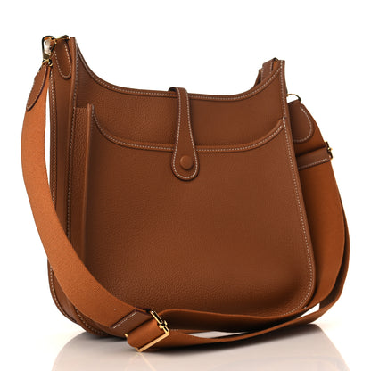 Hermes Taurillon Maurice Evelyne III PM Gold 2 of 9