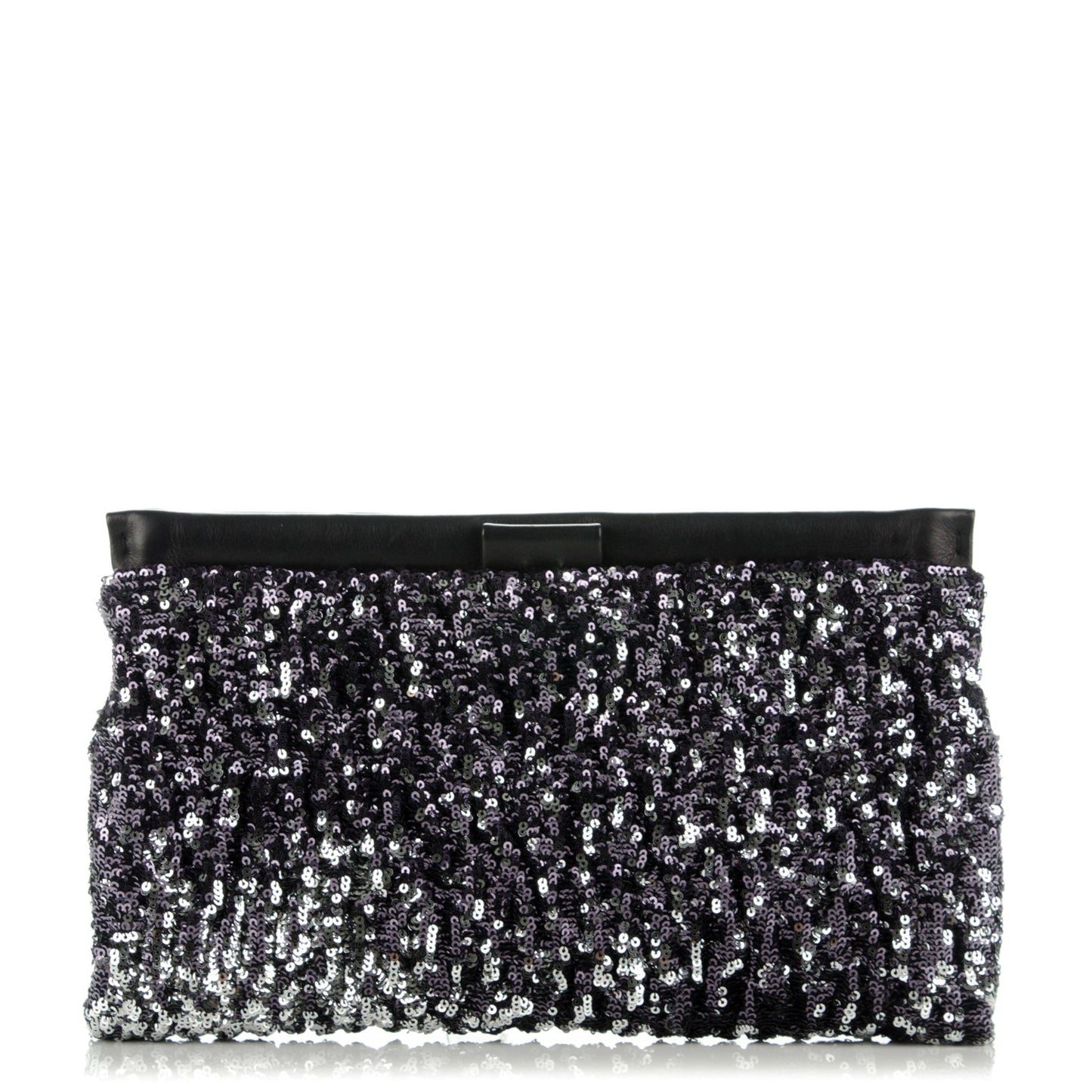 Paillettes Cloquet Sequined Clutch Antracite