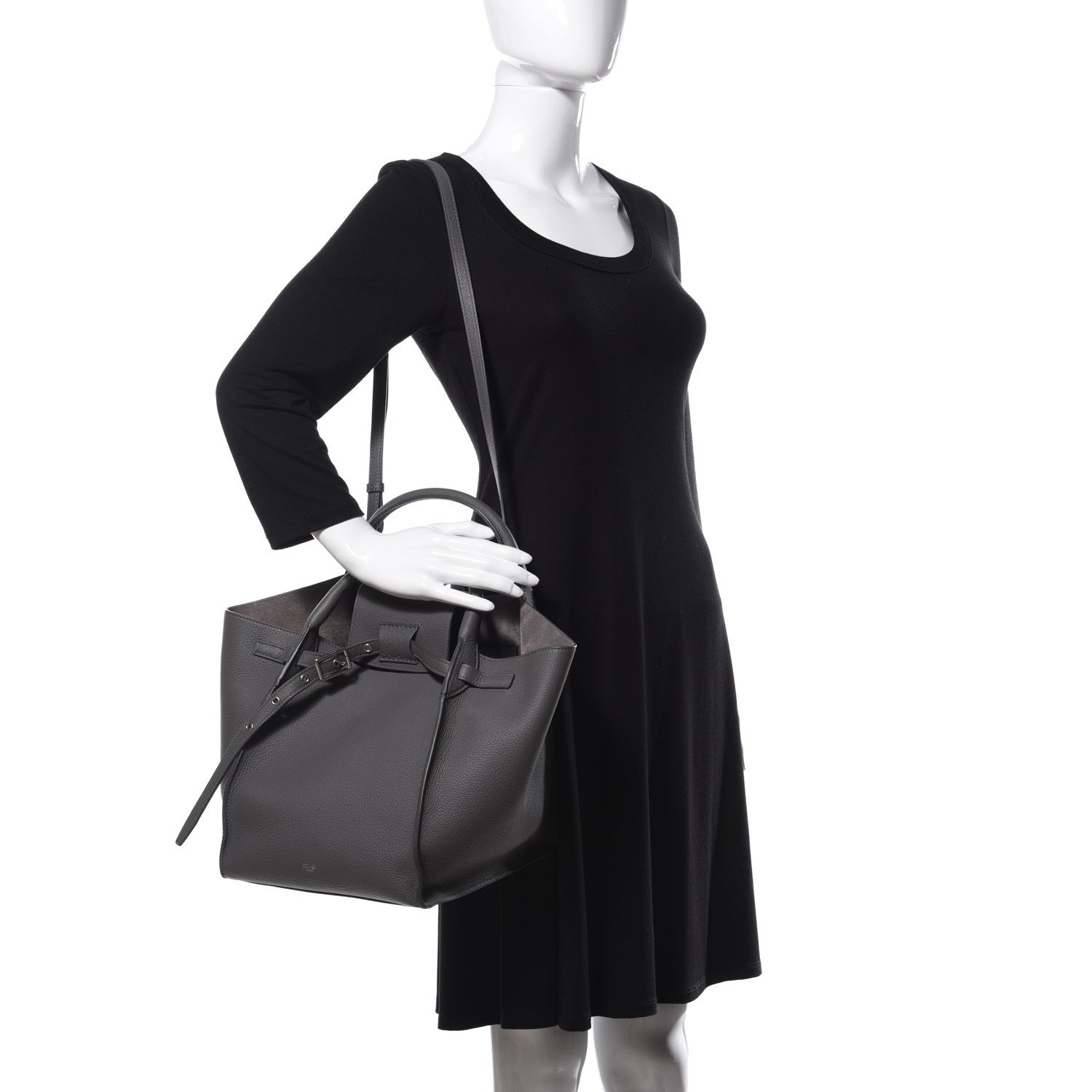Celine Supple Grained Calfskin Small Big Bag Anthracite 2 of 9