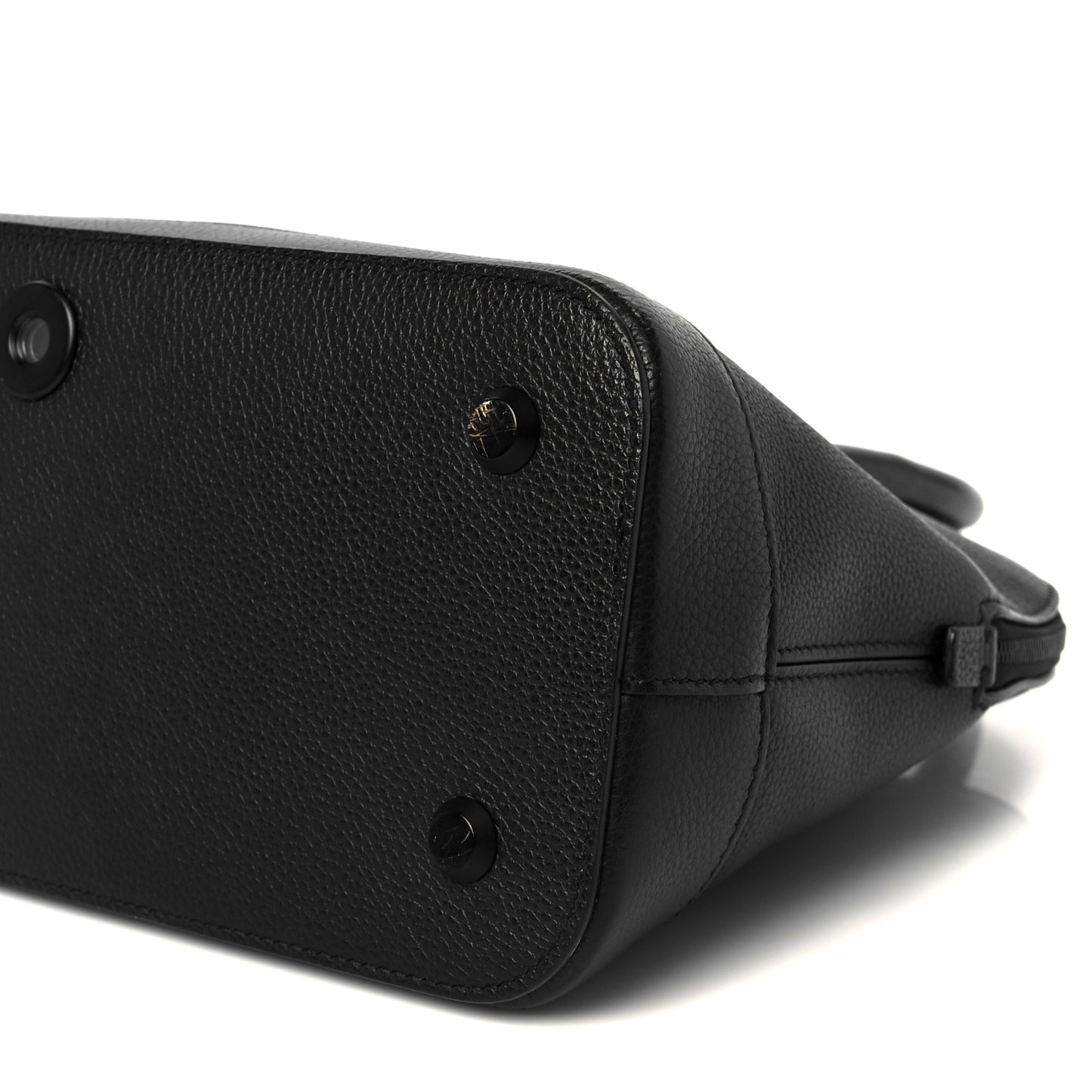 Calfskin LED Logo Projector Top Handle Bag Black