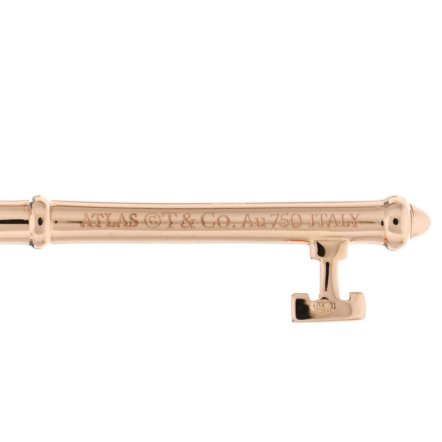 18K Rose Gold Diamond Atlas Key Pendant