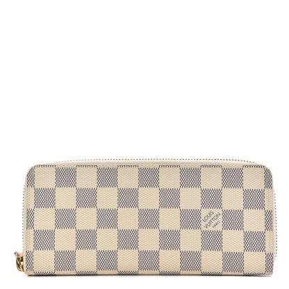 Louis Vuitton Damier Azur Clemence Wallet Rose Ballerine 1 of 7