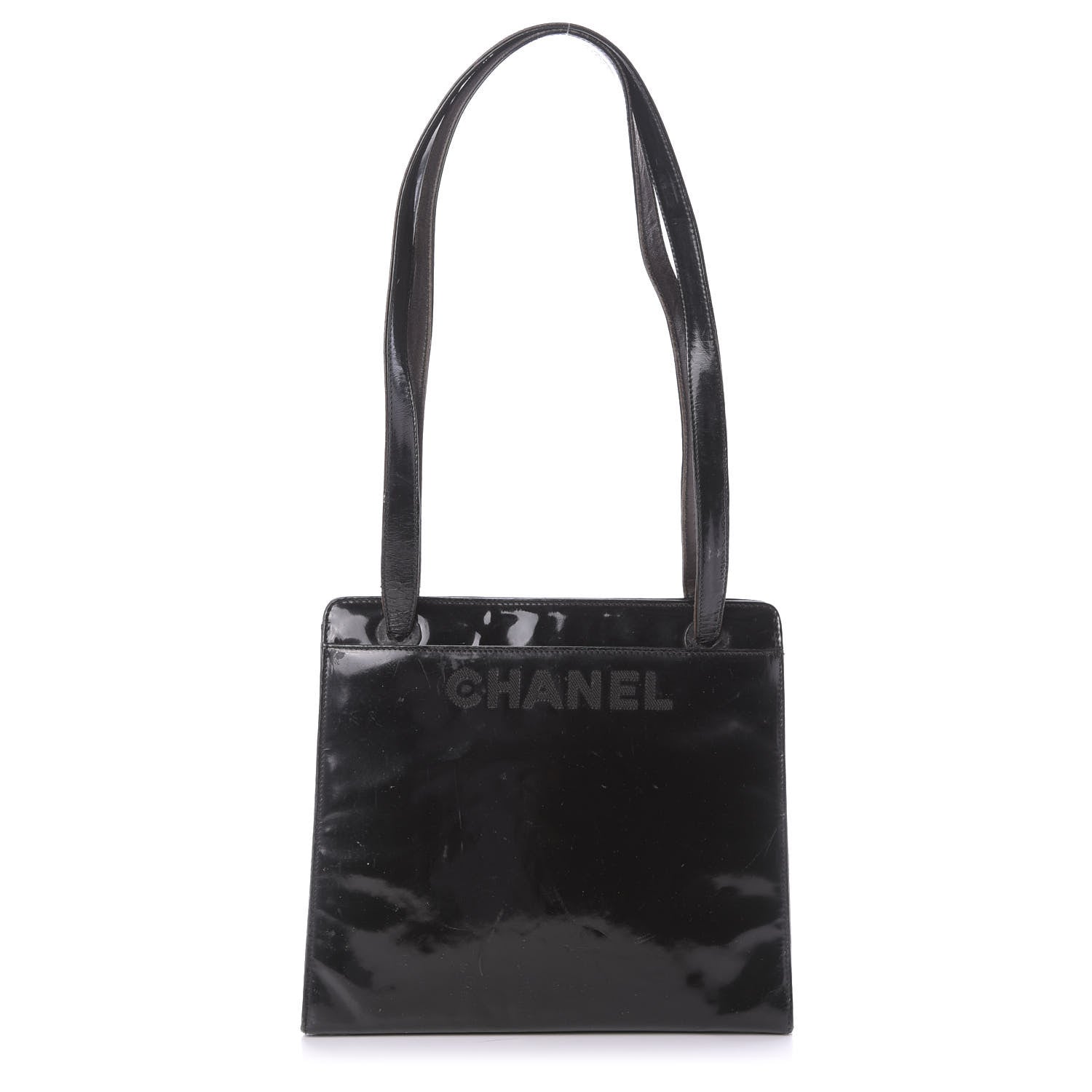 Chanel Patent Logo Tote Black 1 of 13