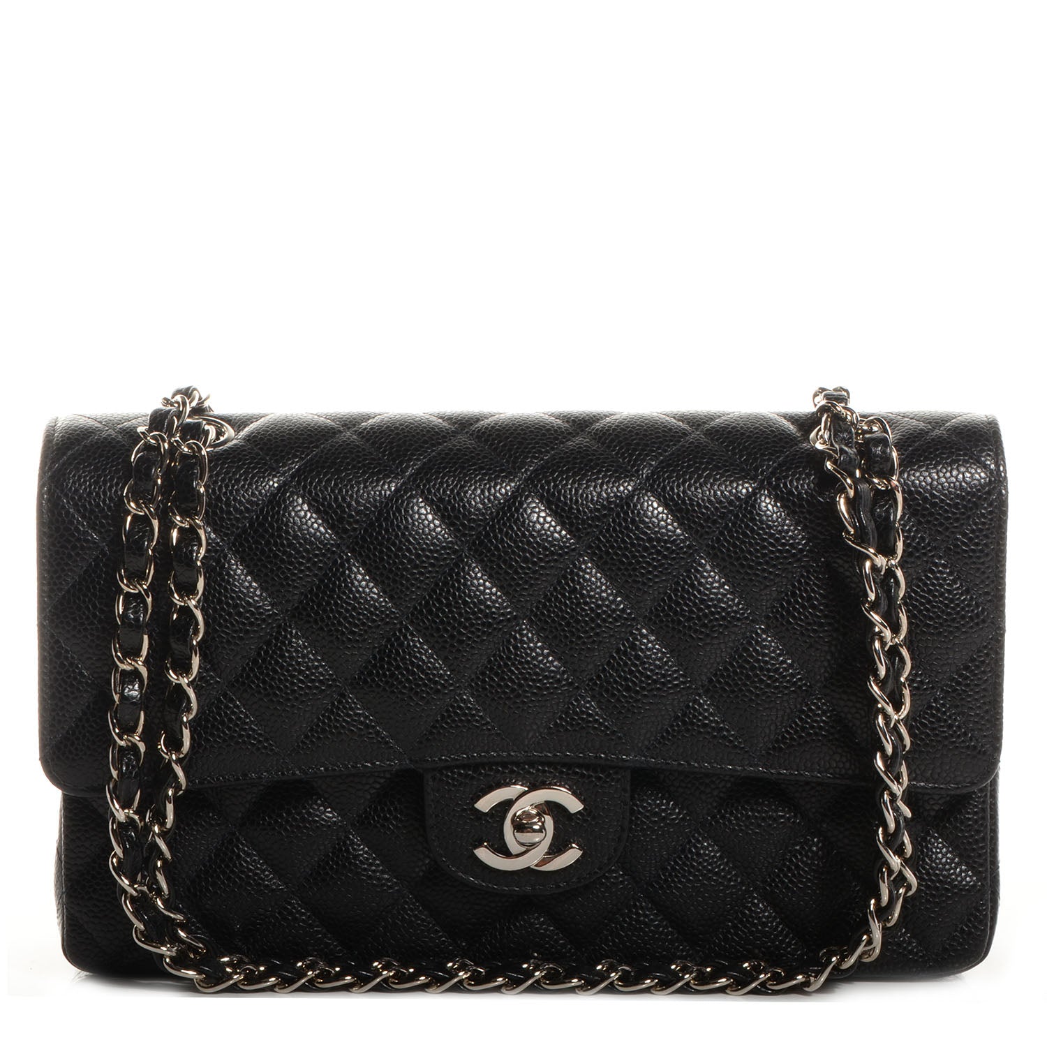 Chanel Caviar Quilted Medium Double Flap Black 1 of 8