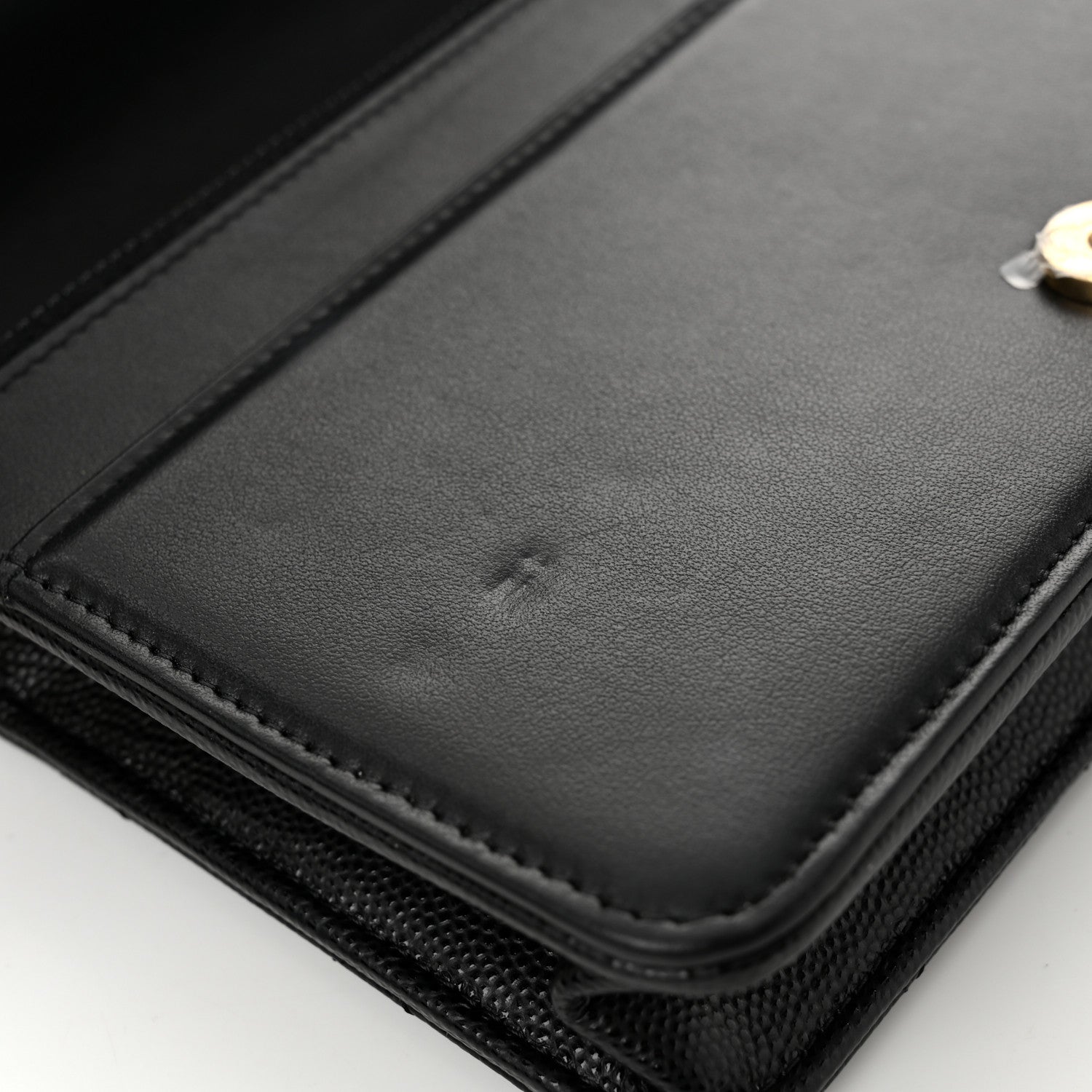 Chanel Caviar Quilted Pocket Clutch With Chain WOC Black 12 of 13