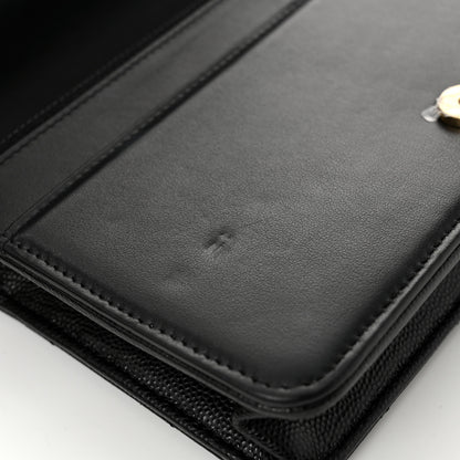 Chanel Caviar Quilted Pocket Clutch With Chain WOC Black 12 of 13