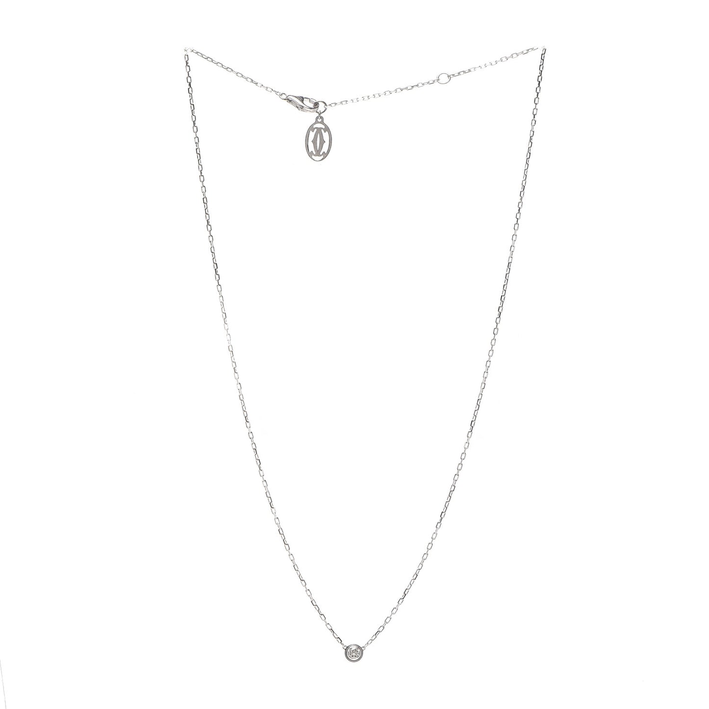 18K White Gold Diamond SM D'Amour Pendant Necklace