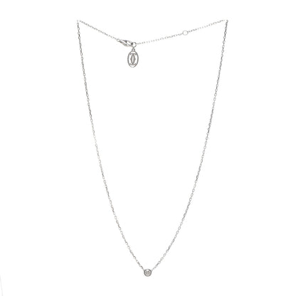 Cartier 18K White Gold Diamond SM D'Amour Pendant Necklace 3 of 5
