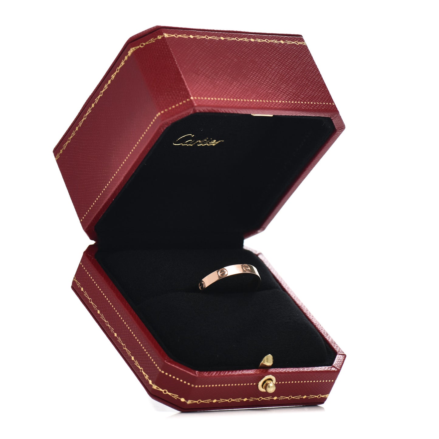 18K Pink Gold 3.5mm LOVE Wedding Band Ring 64 10.75