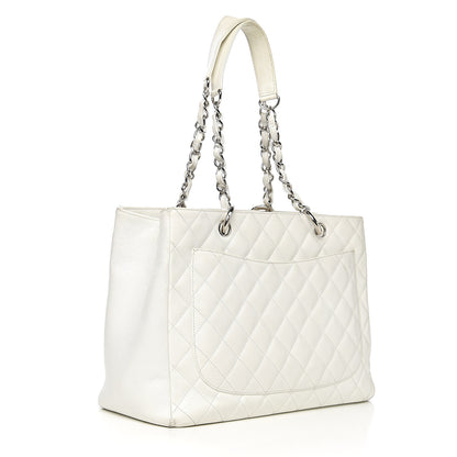 Chanel Caviar Quilted Grand Shopping Tote GST White 2 of 23