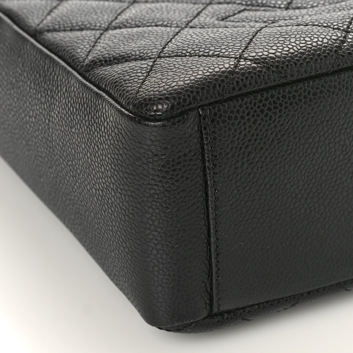 Caviar Quilted Petit Shopping Tote PST Black