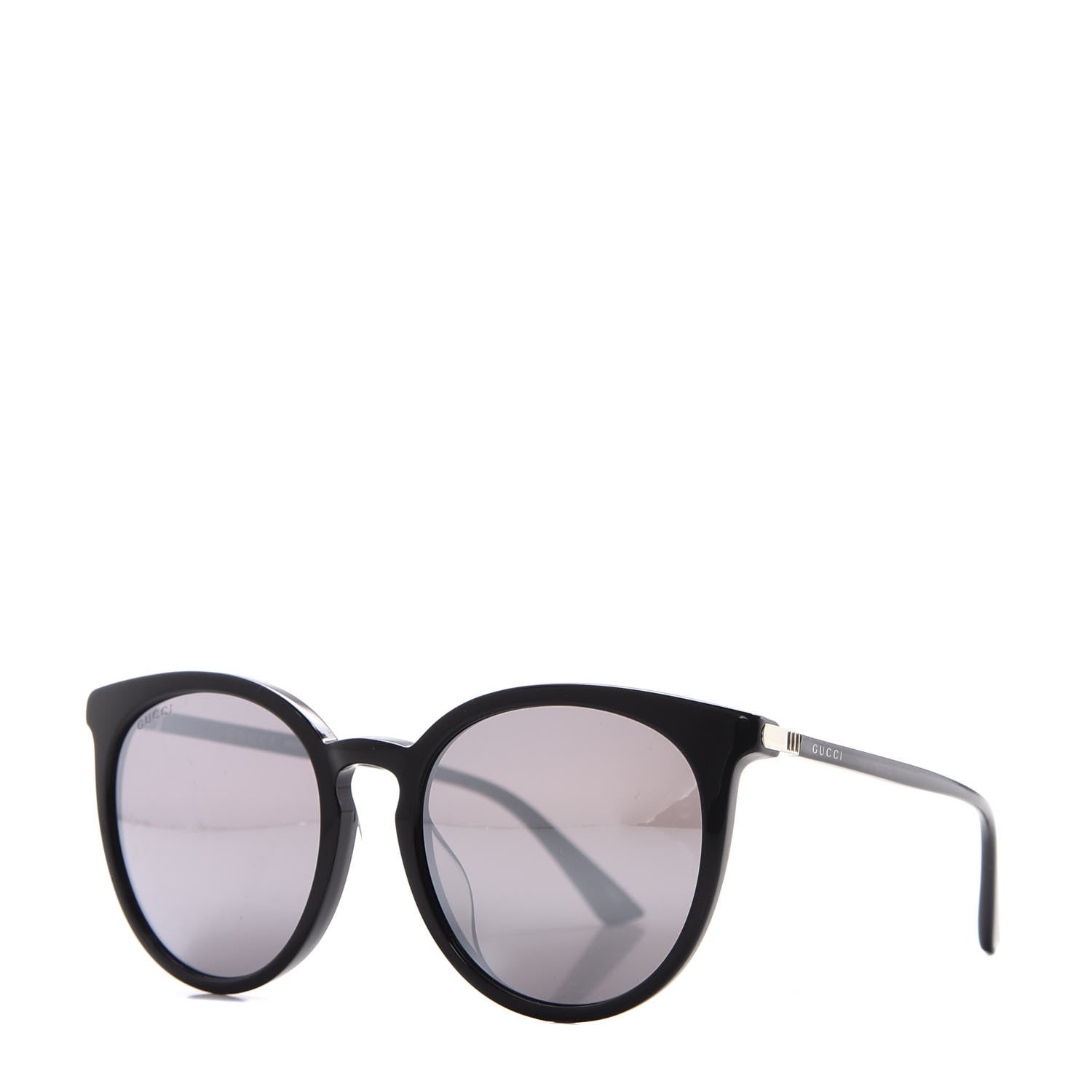 Gucci Acetate Round GG Sunglasses GG0064SK Black 1 of 7