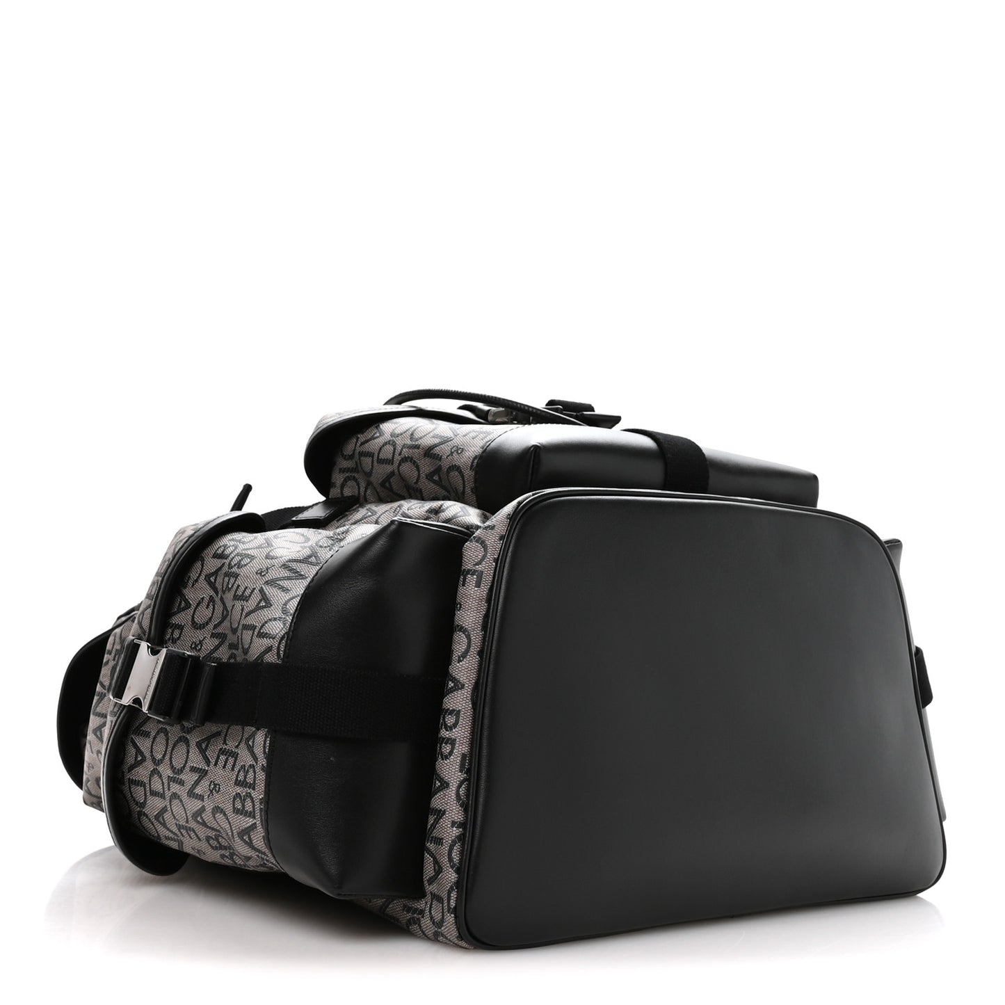 Coated Jacquard Logo Backpack Black