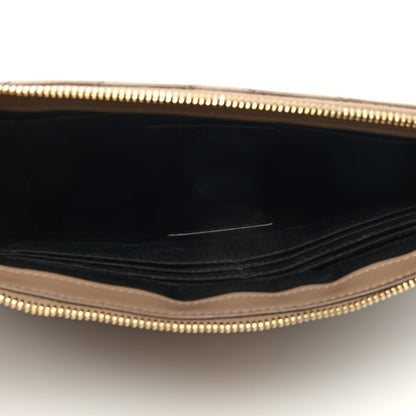 Saint Laurent Calfskin Matelasse Monogram Cassandre Tablet Pouch Taupe 5 of 6