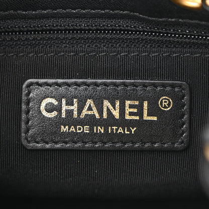 Chanel Calfskin Stitched Small Egyptian Amulet Drawstring Bag Black 6 of 12