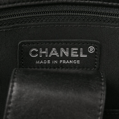 Chanel Tweed Paint Splatter Print Flap Black White 6 of 13