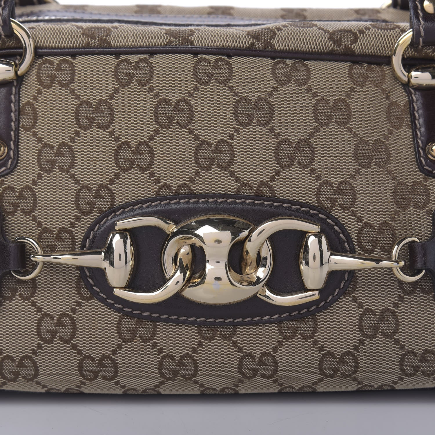 Gucci Monogram Medium Wave Boston Dark Brown 10 of 14