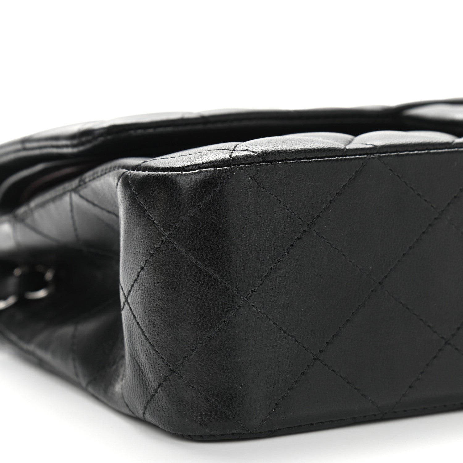 Chanel Lambskin Quilted Medium Double Flap Black 10 of 11