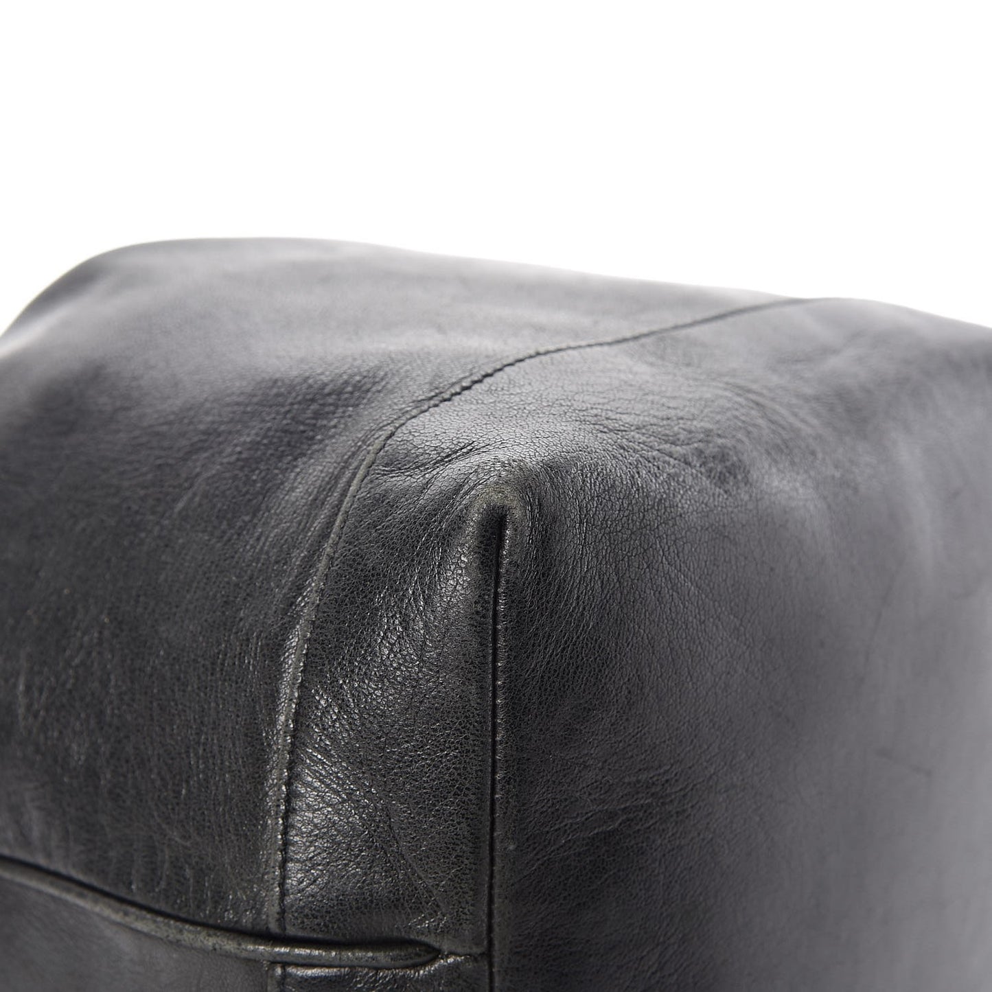 Lambskin CC Drawstring Shoulder Bag Black