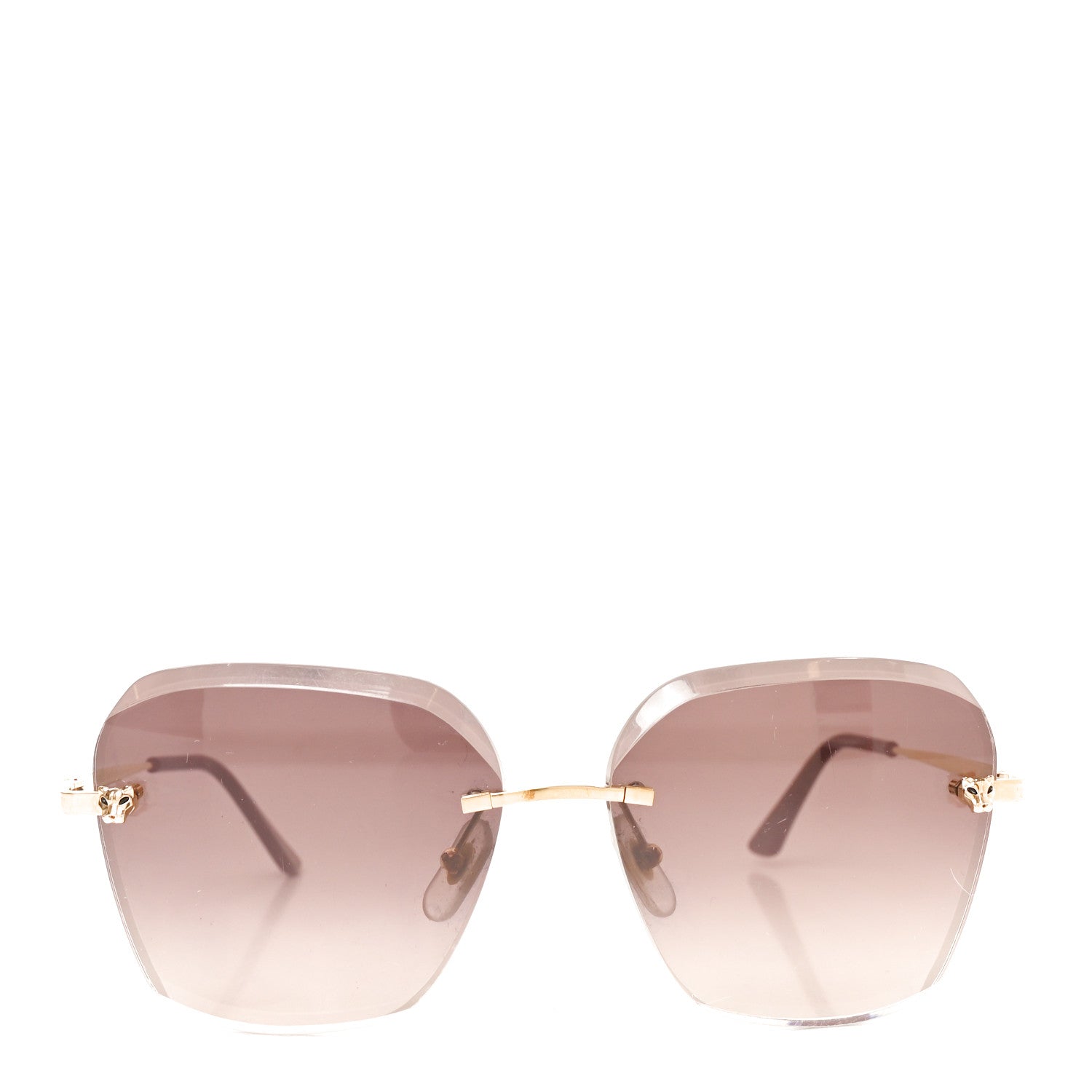 Cartier Metal Panthere De Cartier Sunglasses A13F49JS Gold Red 2 of 7