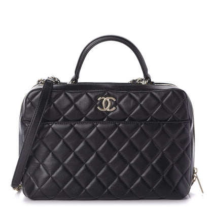 Chanel Lambskin Quilted Large Trendy CC Bowling Bag Black 1 of 9