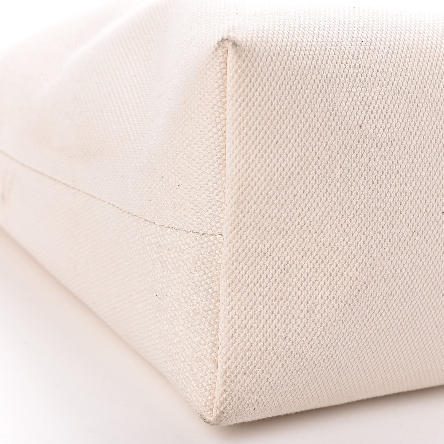 Canvas Calfskin Horizontal Cabas Natural Tan