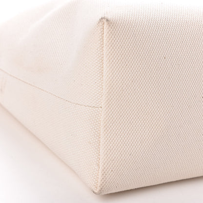 Celine Canvas Calfskin Horizontal Cabas Natural Tan 8 of 9