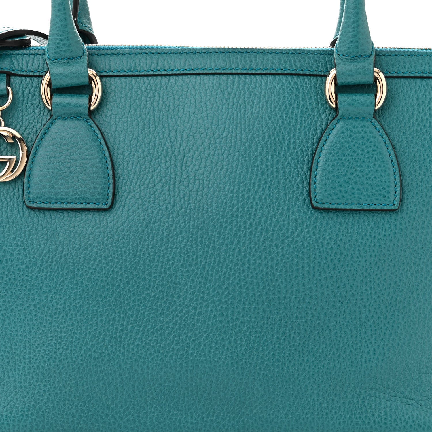 Gucci Dollar Calfskin GG Charm Satchel Deep Cobalt 8 of 11