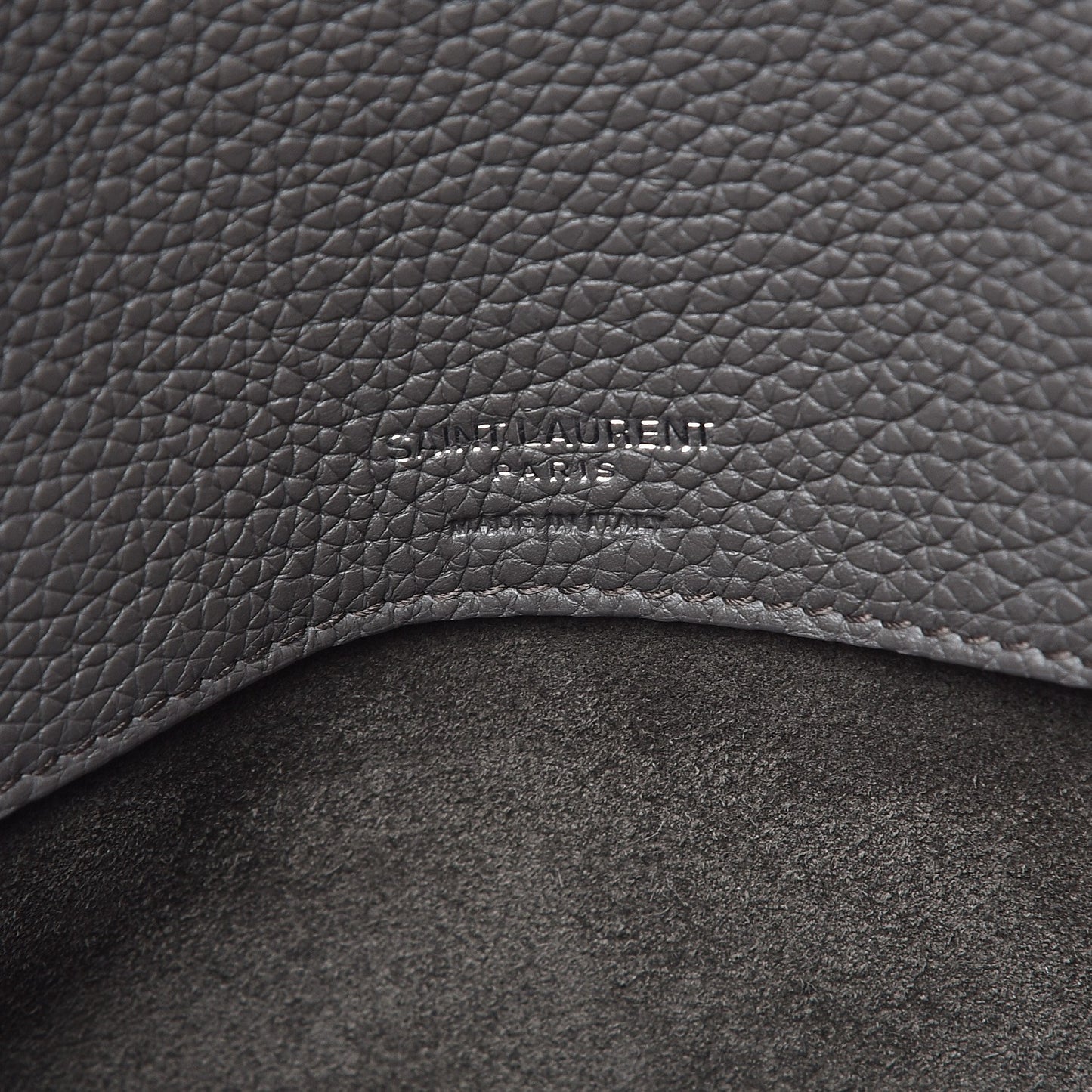 Grained Calfskin Small Supple Sac De Jour Fog
