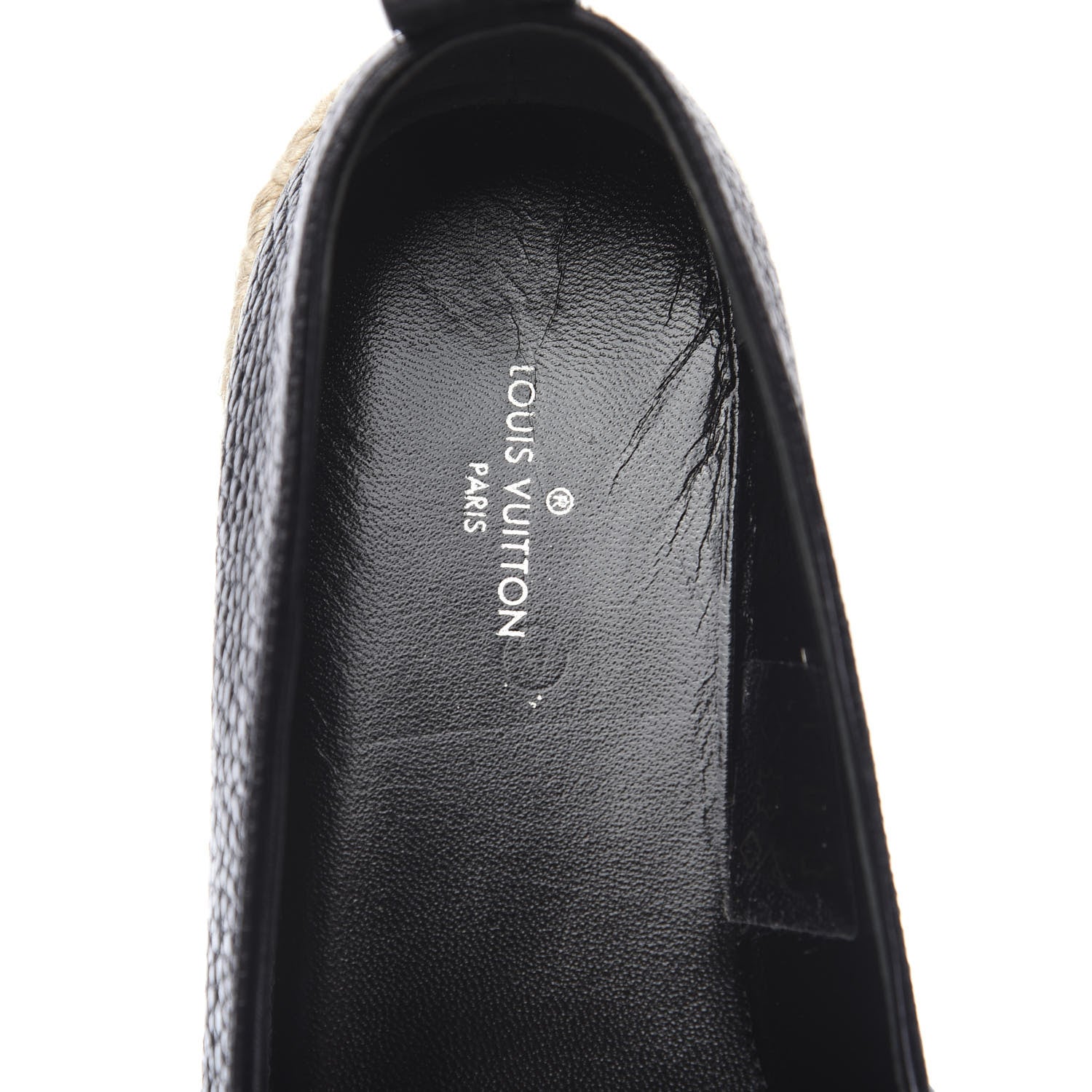Louis Vuitton Calfskin Tropical Bloom Espadrille Flat 37 Black 6 of 8