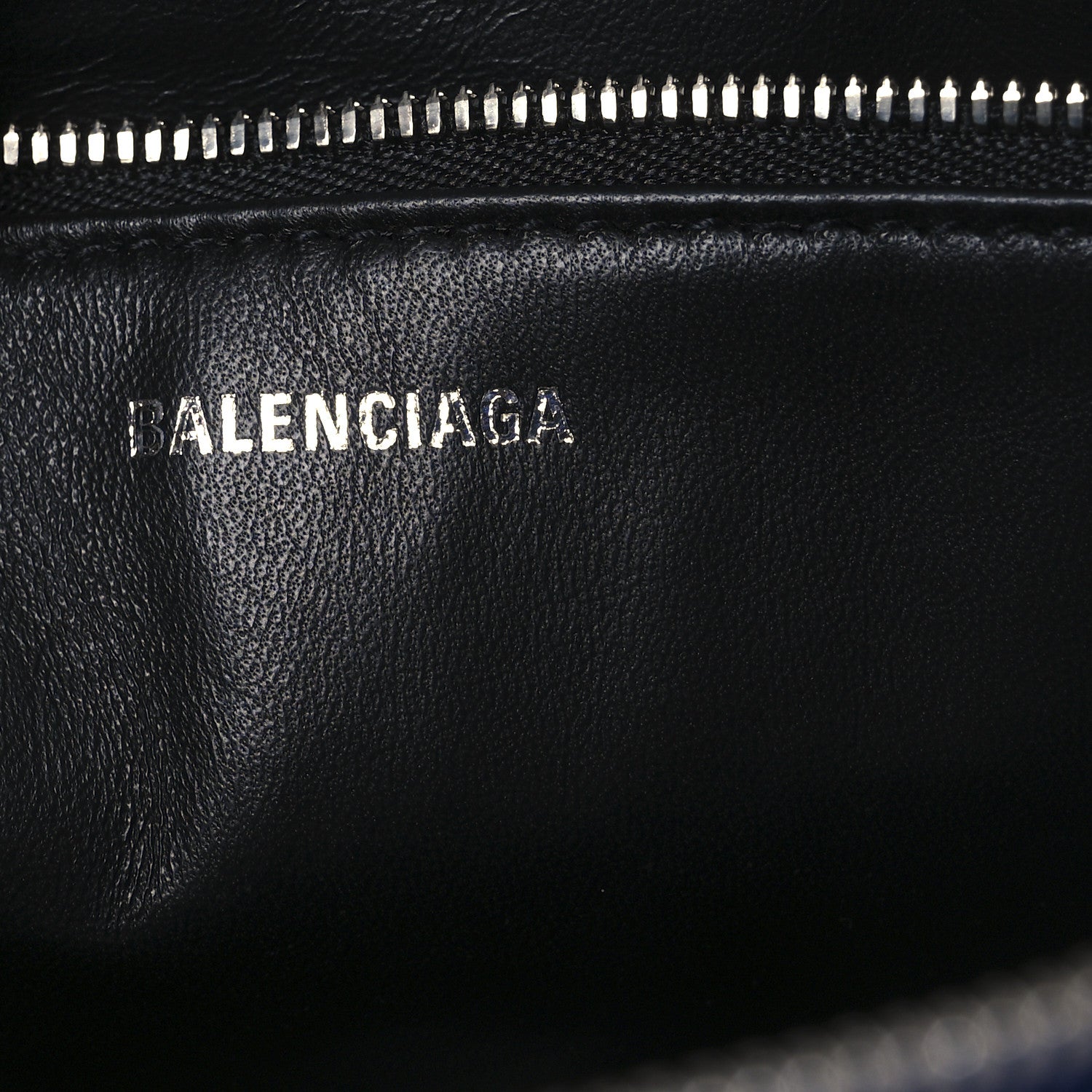 Balenciaga Shiny Day Calfskin Logo XS Triangle Chain Duffle Bleu Roi White 6 of 12