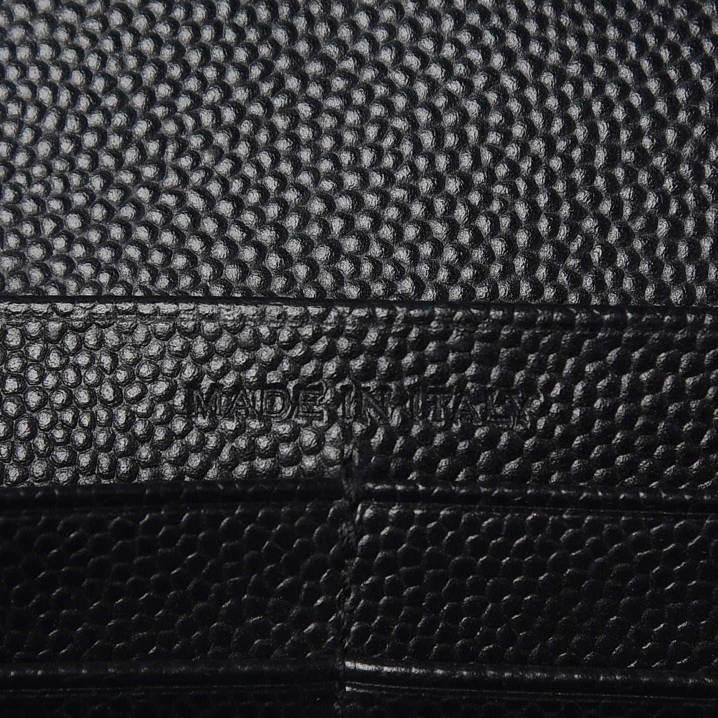 Grain De Poudre Matelasse Chevron Monogram Chain Wallet Black