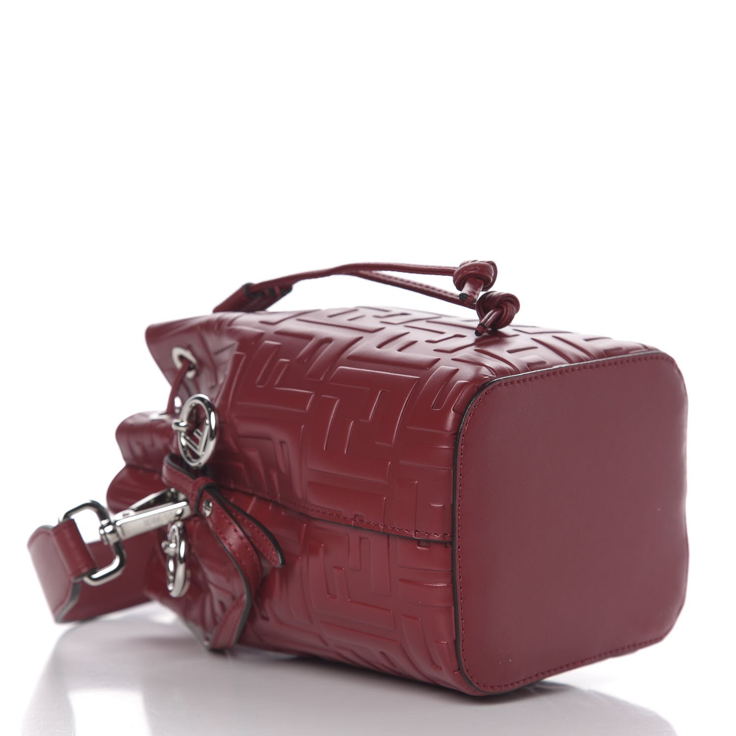Fendi Vitello Liberty F is Fendi FF 1974 Embossed Mini Mon Tresor Bucket Bag Barolo 3 of 10