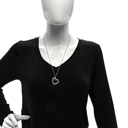 David Yurman Sterling Silver Cable Heart Pendant Necklace 2 of 4