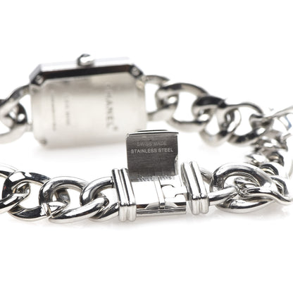 Chanel Stainless Steel 20mm Chain Premiere Quartz Watch Black L 6 of 8