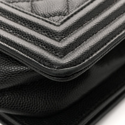 Chanel Caviar Quilted Medium Boy Flap Black 15 of 15